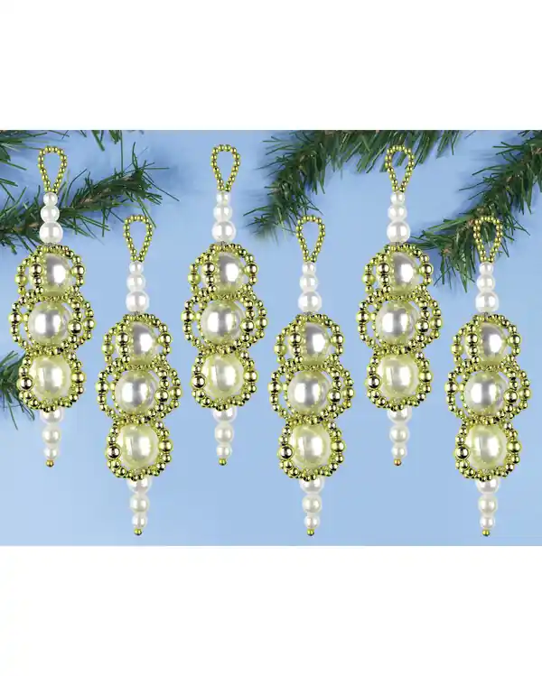 Angebot Tannenschmuck Perlentropfen 6-er Pack