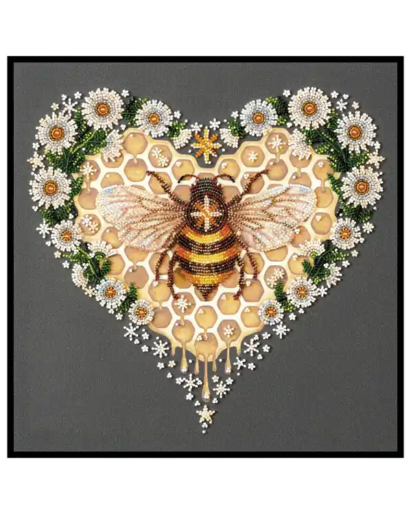 Perlenstickerei Biene Solange Der Vorrat Reicht