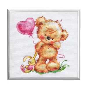 Stickpackung Bild Teddy Handgefertigt