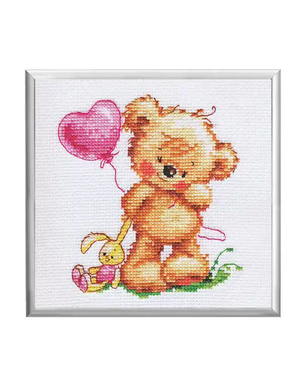 Stickpackung Bild Teddy Handgefertigt