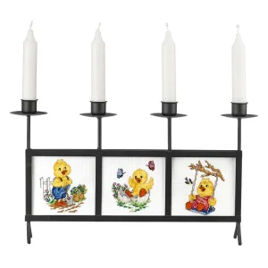 Geprüft Stickereien Osterküken 3-er Pack für Kerzenhalter