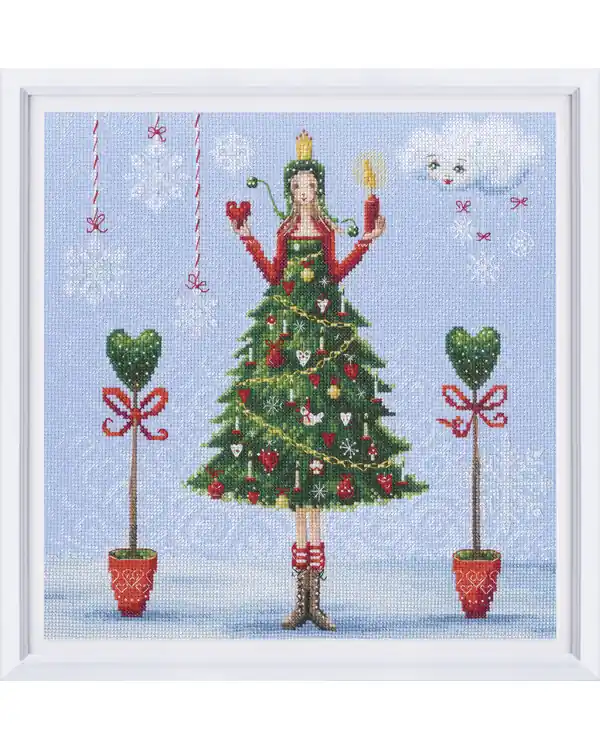 Ausverkauf Stickpackung Bild Lady in Green