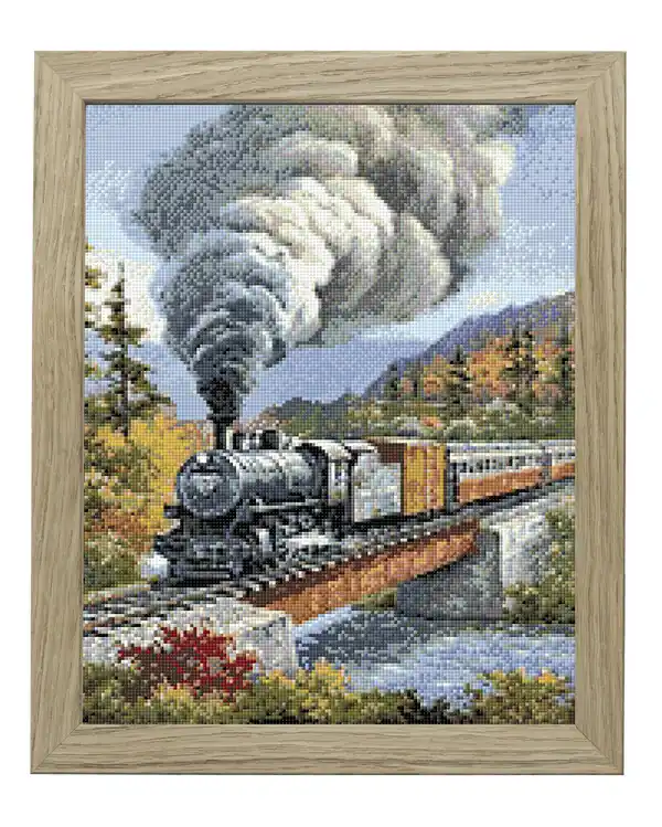 Im Trend Diamond Painting Dampflokomotive