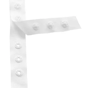 Druckknopfband weiß Jetzt Zugreifen