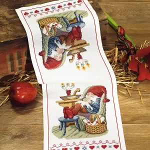 Markenprodukt Stickpackung Tischläufer schläfriger Weihnachtsmann