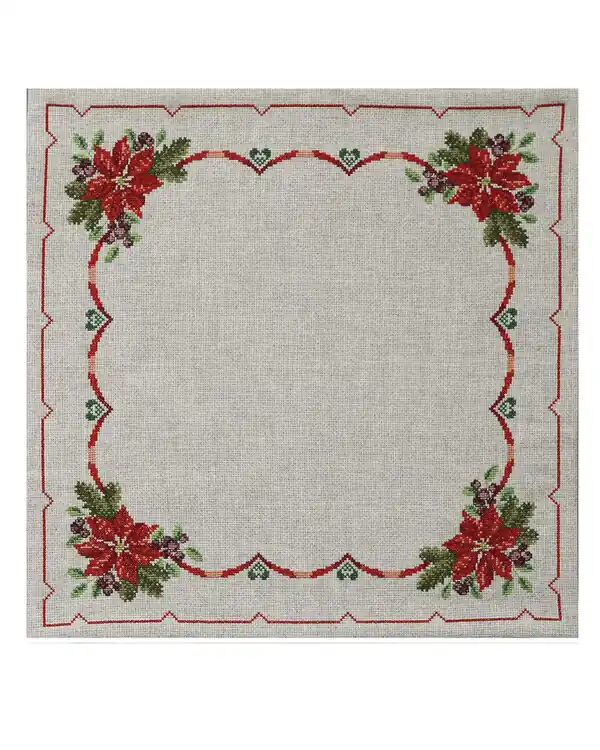 Stickpackung Tischdecke Weihnachtsfarben Preisknaller