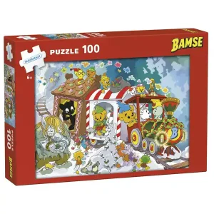 Puzzle Bamse feiert Weihnachten 100 Teile Top-Seller