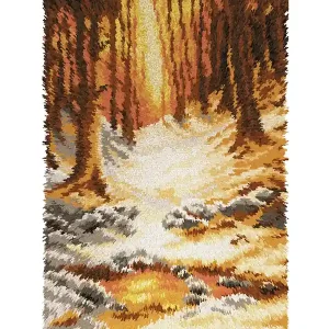 Knüpfmatte Wald Kostenloser Versand