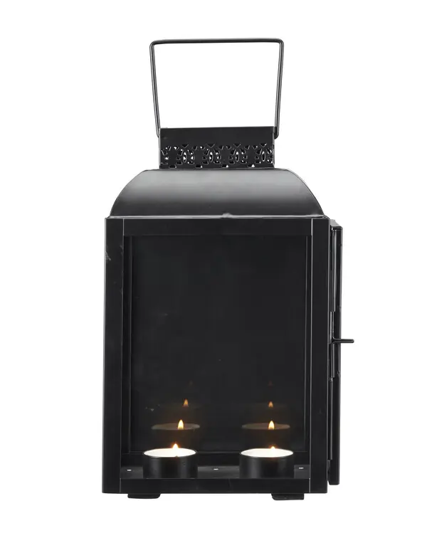 Große schwarze Laterne Handgefertigt