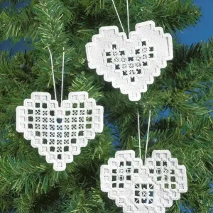Jetzt Bestellen Stickpackung Hardanger Herzen 3-er Pack