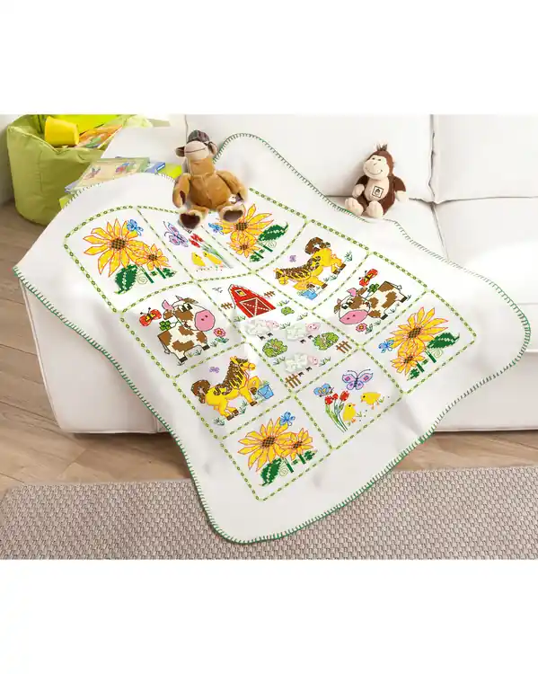 Kracherpreis Babydecke Bauernhof