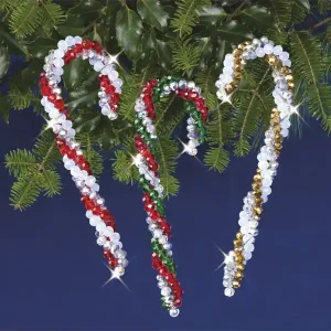 Bastelkit Tannenschmuck Zuckerstangen 3-er Pack Kostenfreie Lieferung