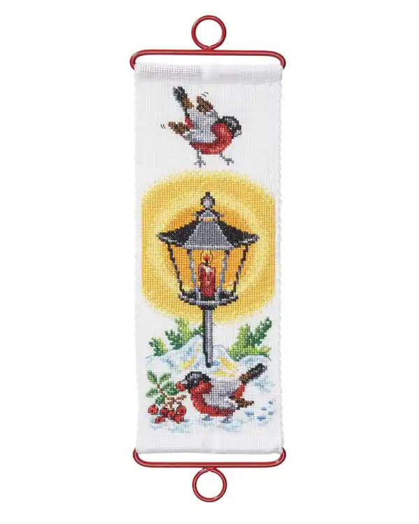 Gratis Versand Stickpackung Miniwandbehang Kerzenschein