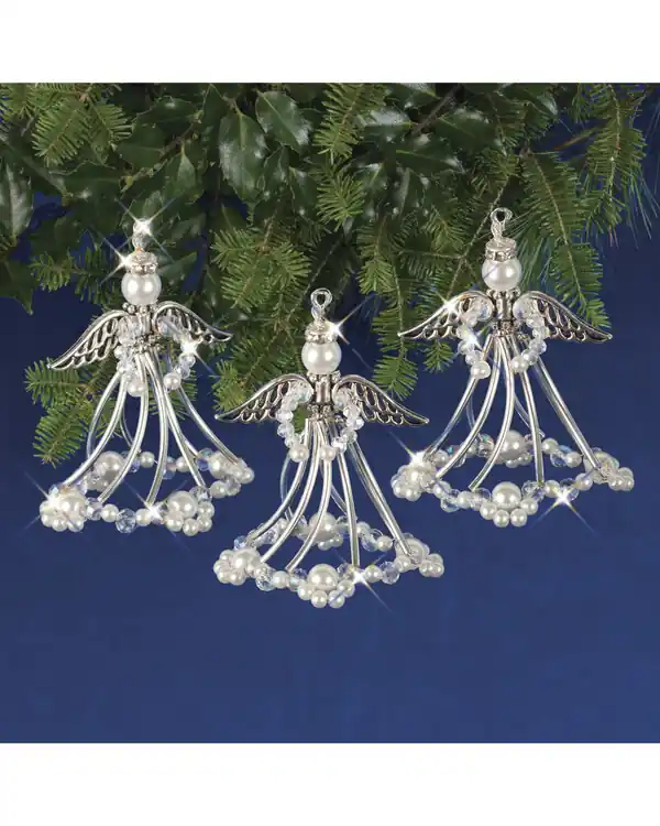 Preisreduziert Bastelkit Weihnachtsbaumanhänger Engel 3-er Pack