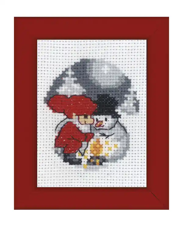 Mega-Angebot Stickpackung Bild Wichtel & Schneemann