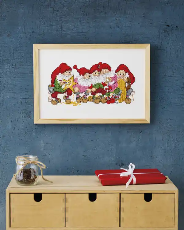 Preisreduziert Stickpackung Bild Weihnachtswichtel