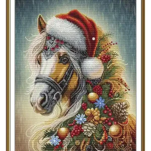 Versand Am Gleichen Tag Stickpackung Bild Weihnachtspferd