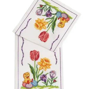 Exklusiv Stickpackung Läufer Osterfarben