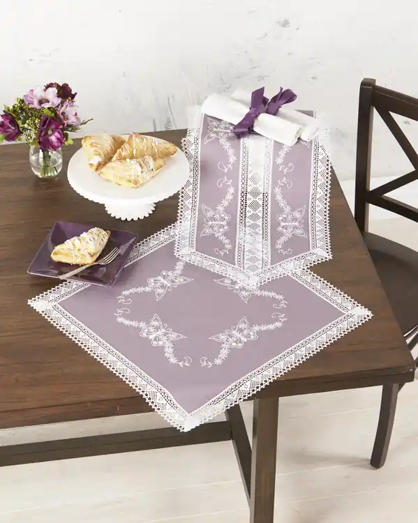 Mitteldecke Schmetterlinge mit oder ohne Garn Nur Heute