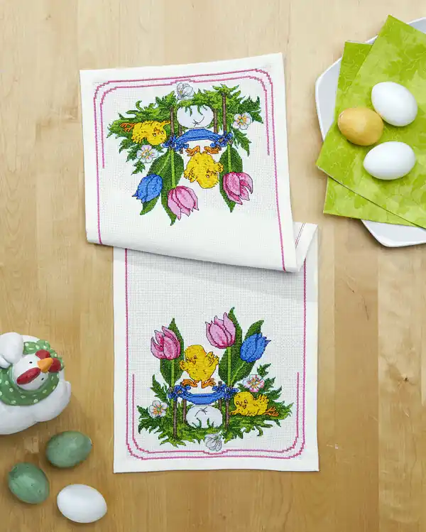 Neue Kollektion Stickpackung Läufer Kükenspiel