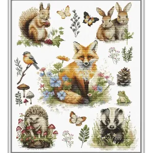 Geprüft Stickpackung Bild Waldtiere