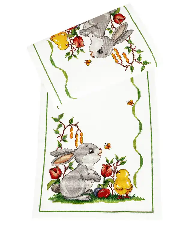 Stickset Läufer Ostern Neue Ware