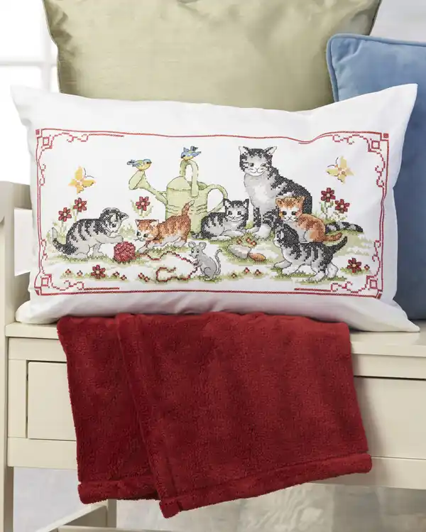 Kissen Katzentreffpunkt mit oder ohne Garn Mengenrabatt