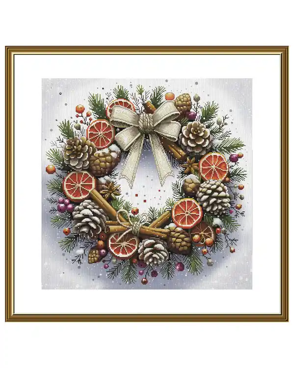 Direkt Vom Hersteller Stickpackung Bild Winterkranz