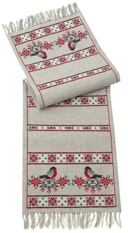 Original Stickpackung Läufer Dompfaffen