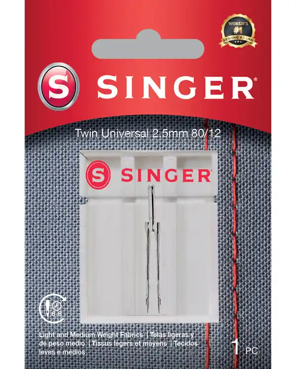 Zwillingsnadel 2.5 mm Geprüft