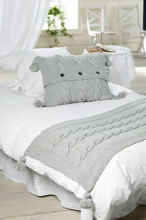 Bestpreis Anleitung Kissen und fussplaid, zopfmuster in Raggi