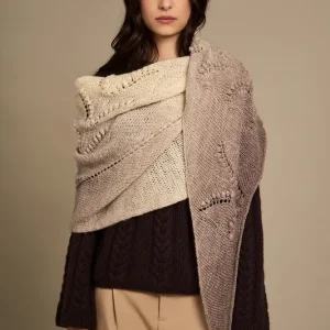 Weltweiter Versand Asymmetrischer Schal aus Laines du Nord Poema