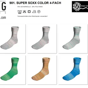 Super Soxx 100g 4-fädig HappyDots Gratis Versand