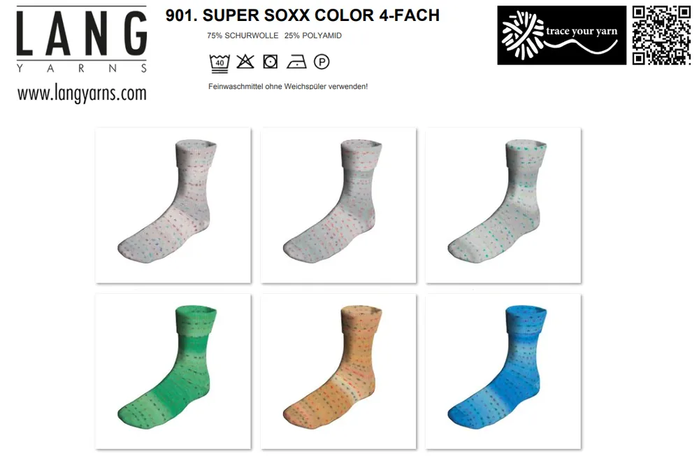 Super Soxx 100g 4-fädig HappyDots Gratis Versand