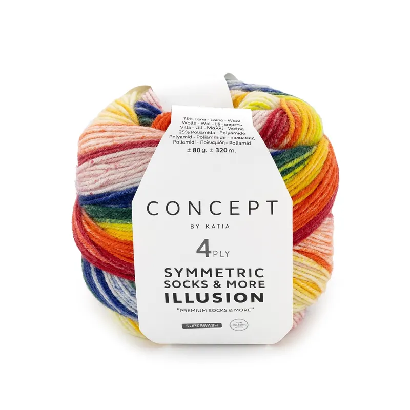 Neuheit Katia Concept Symmetric Socks & More: Illusion