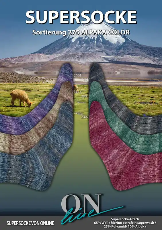 ONline Supersocke Sort. 275 Alpaka Color 100g Schnäppchen