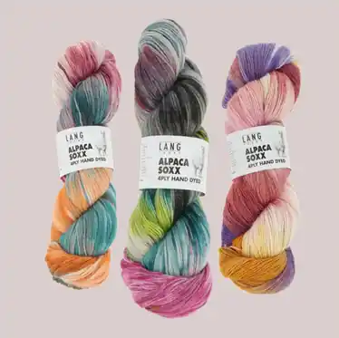Lang Yarns Alpaca Soxx 4-ply Hand-dyed Geld-Zurück-Garantie