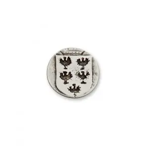 Dirndlknopf Metall „Niederösterreich“ dunkelsilber Premium