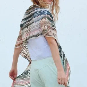 Halbmondförmiges Häkeltuch aus Katia Bellino Kracherpreis