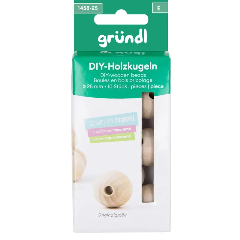 Neue Ware Gründl DIY Holzkugeln 25 mm