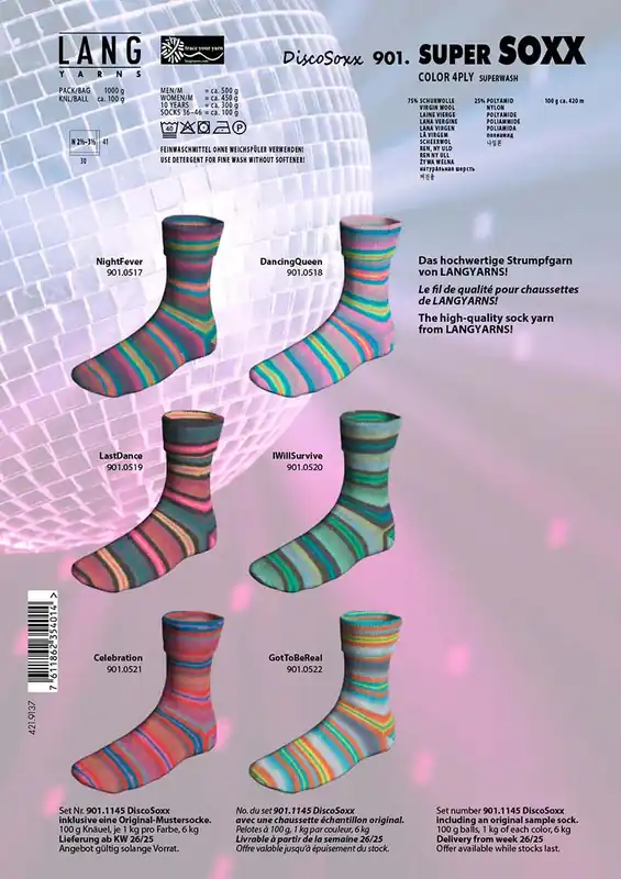 Super Soxx 100g 4-fädig Disco Soxx Heute Kaufen