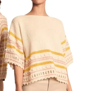 Pulli im Mustermix und Noppenrand aus Ecopuno Highlight