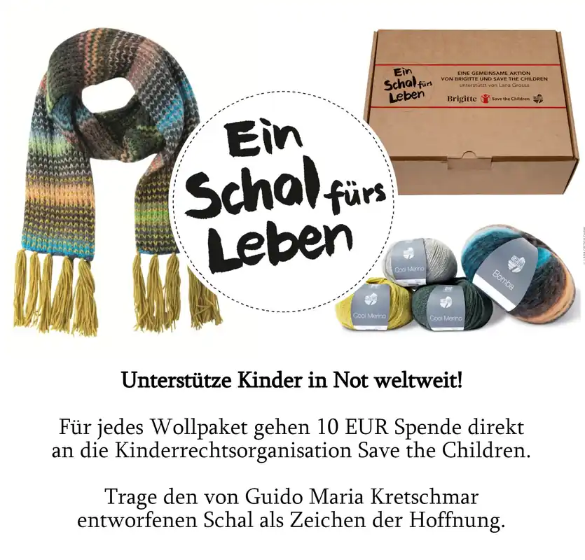 Brigitte Charity Paket 2025 – Ein Schal fürs Leben Top-Qualität
