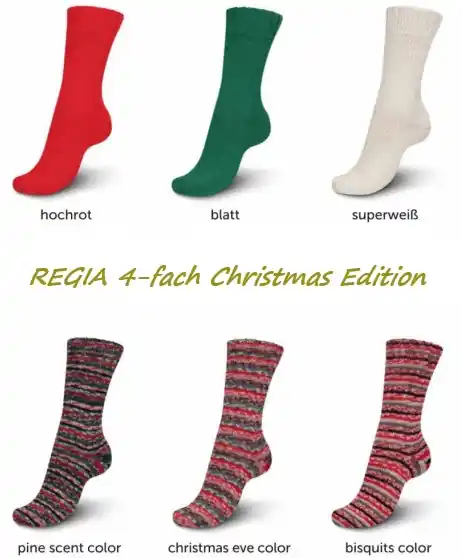 REGIA 4-fach Christmas Edition Uni + Bunt Solange Der Vorrat Reicht