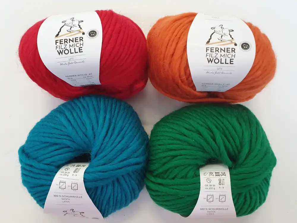 Limited Edition Ferner Wolle Filz mich uni