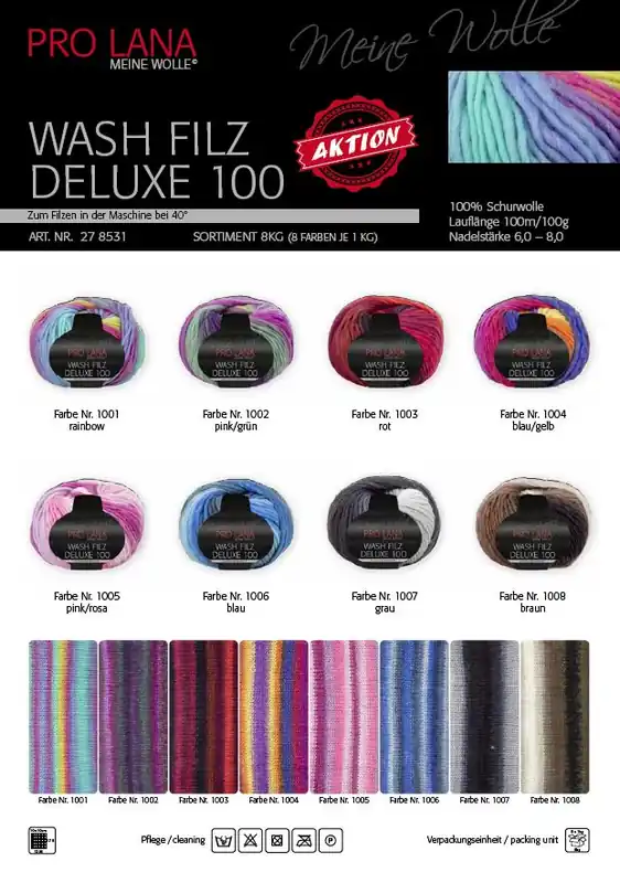 Großhandel PRO LANA Wash Filz Deluxe 100