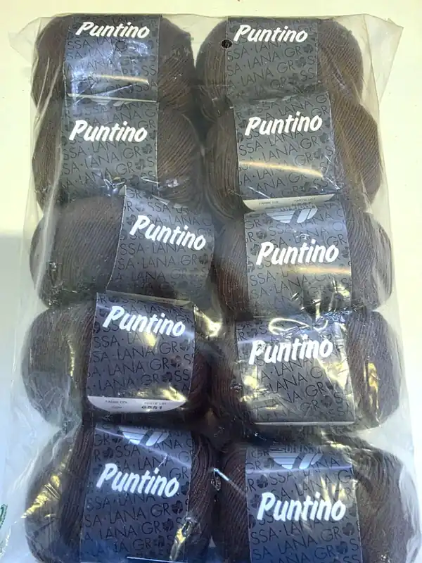 500g Lana Grossa Puntino Farbe 29 Braun Großhandel