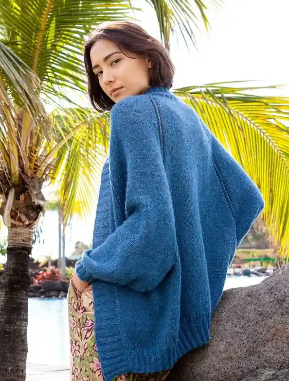 Jacke mit tiefem Raglan aus Ecopuno Direktkauf