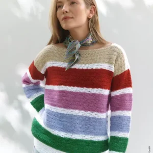 Blockstreifen Pullover aus Soffio & Ecopuno Neu
