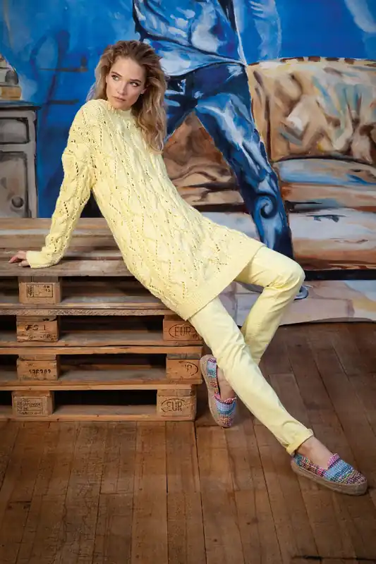 Long-Pullover aus Sakura Geld-Zurück-Garantie